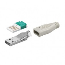 Kištukas USB su apsauga lituojamas